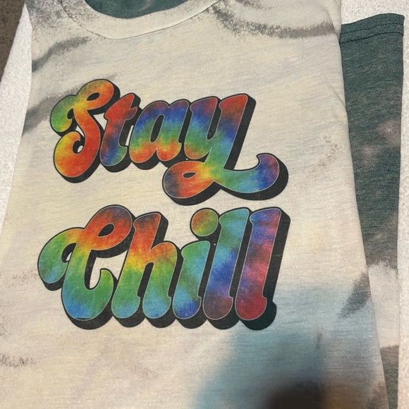 Stay Chill Tie Dye Handmade T Shirt - Picture 2 of 5